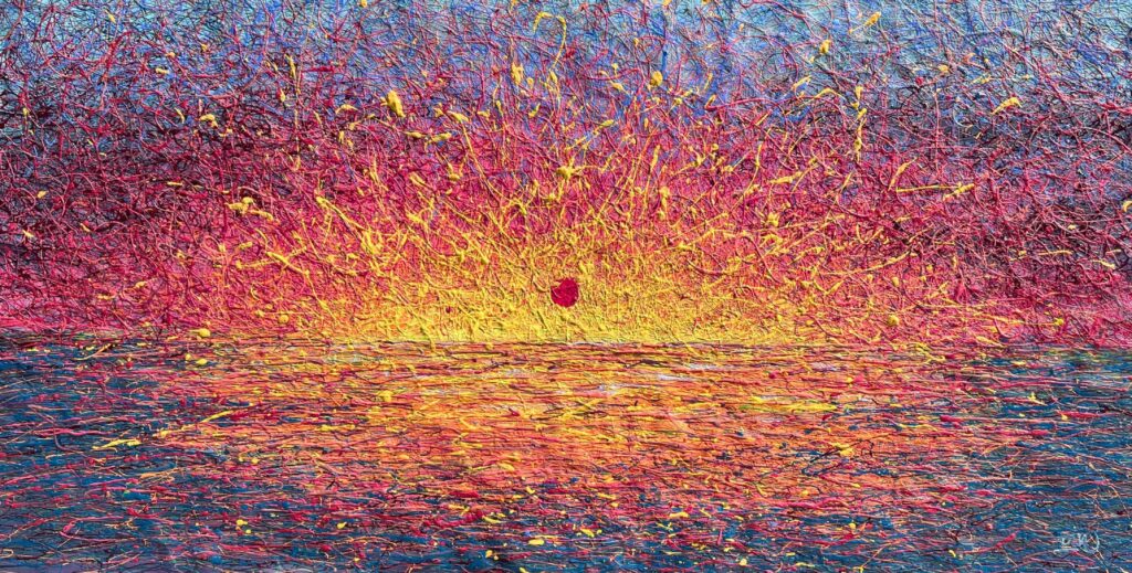 Woven Sunset to Breathe by Nadin Antoniuk