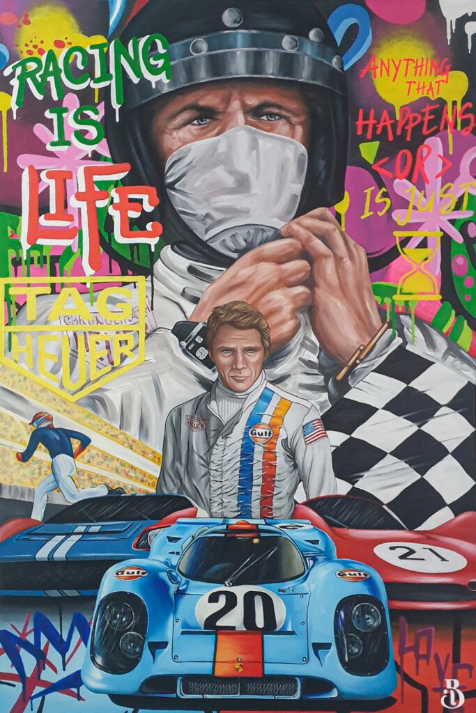 Timeless Steve Mcqueen - Le Mans - Porsche Gulf 917 by Belart Collective