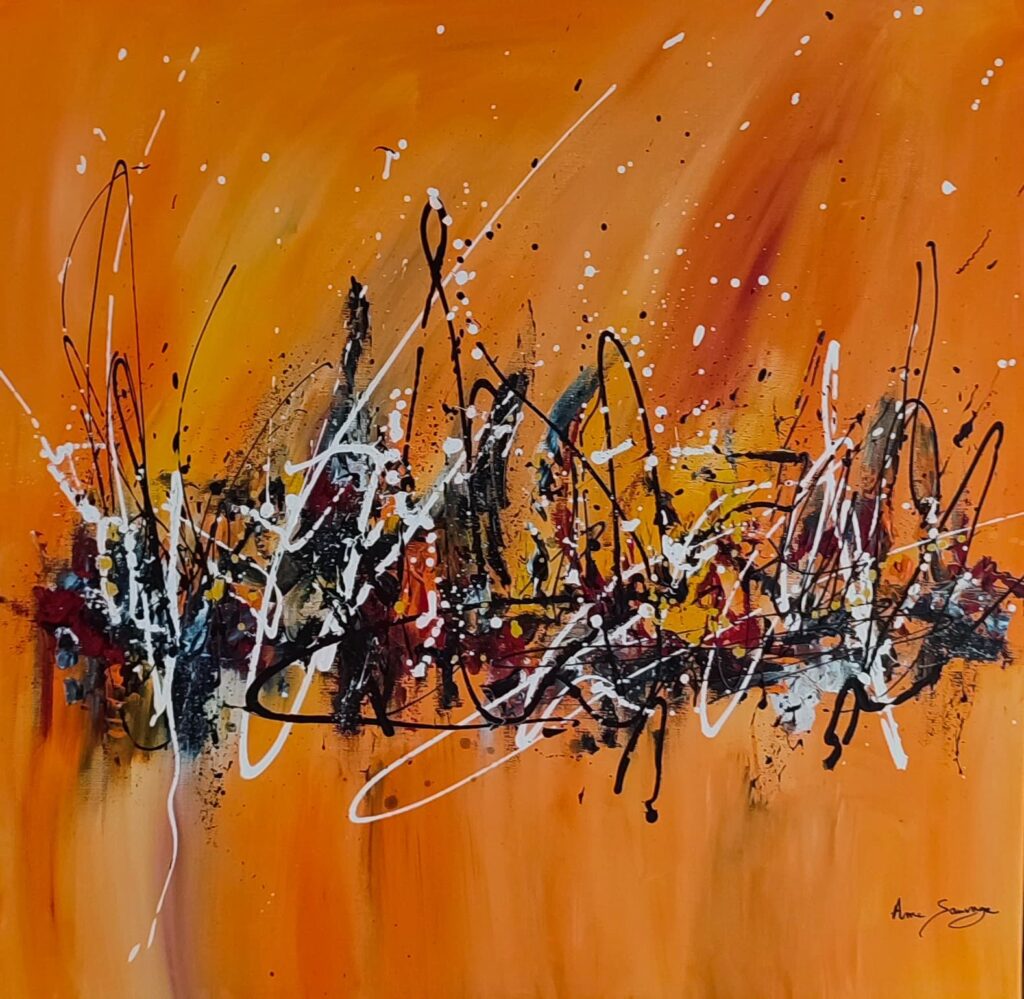 Désintégration solaire - tableau orange - Âme Sauvage