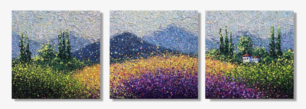 A Valley of Endless Light - triptych - Nadin Antoniuk