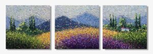 A Valley of Endless Light - triptych - Nadin Antoniuk