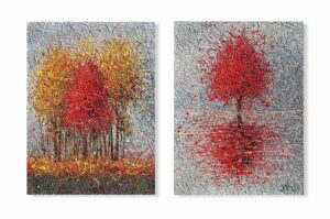 Lights of Autumn Diptych (ready to hang) - Nadin Antoniuk