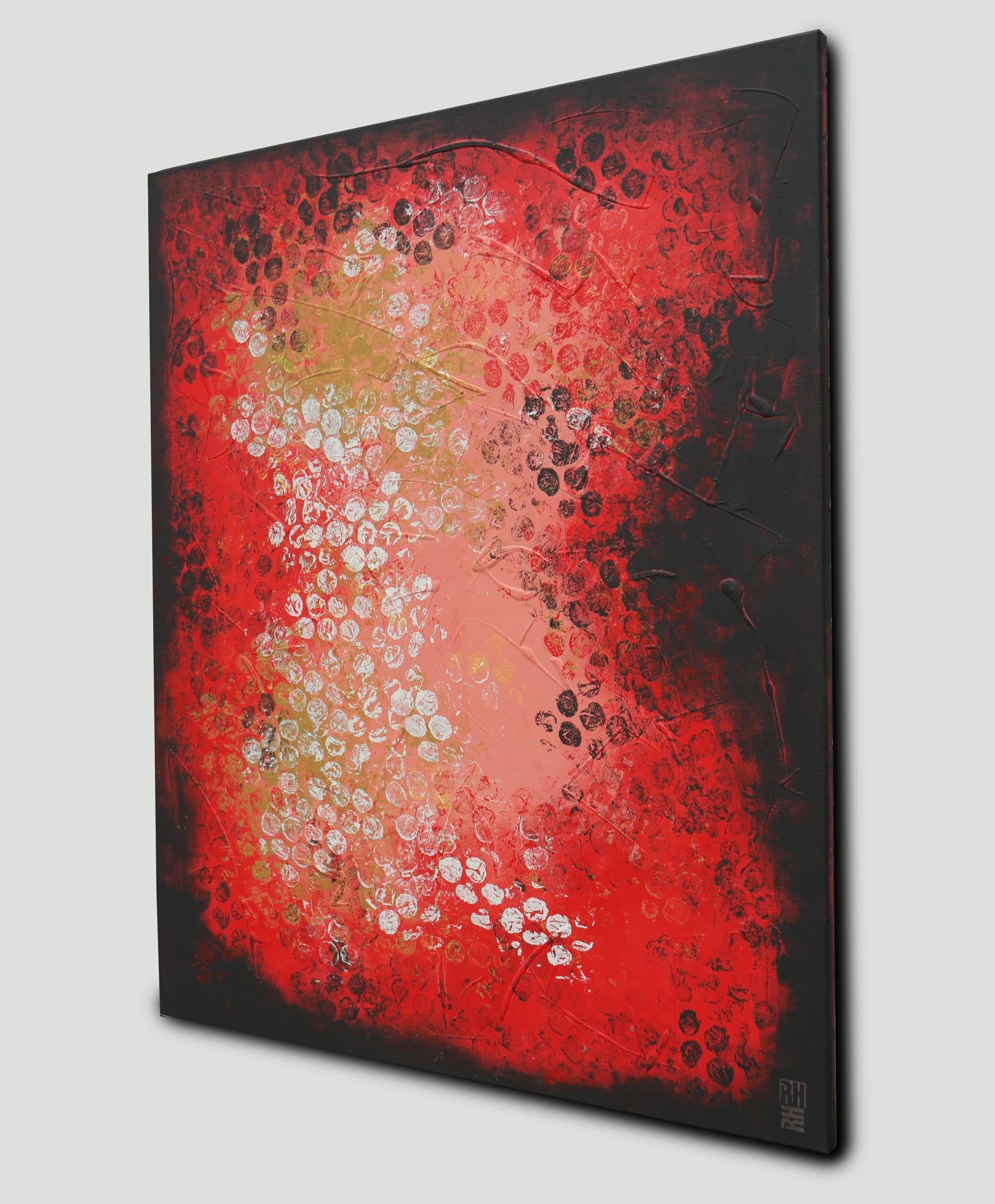 Boiling bubbles red vertical - Ronald Hunter
