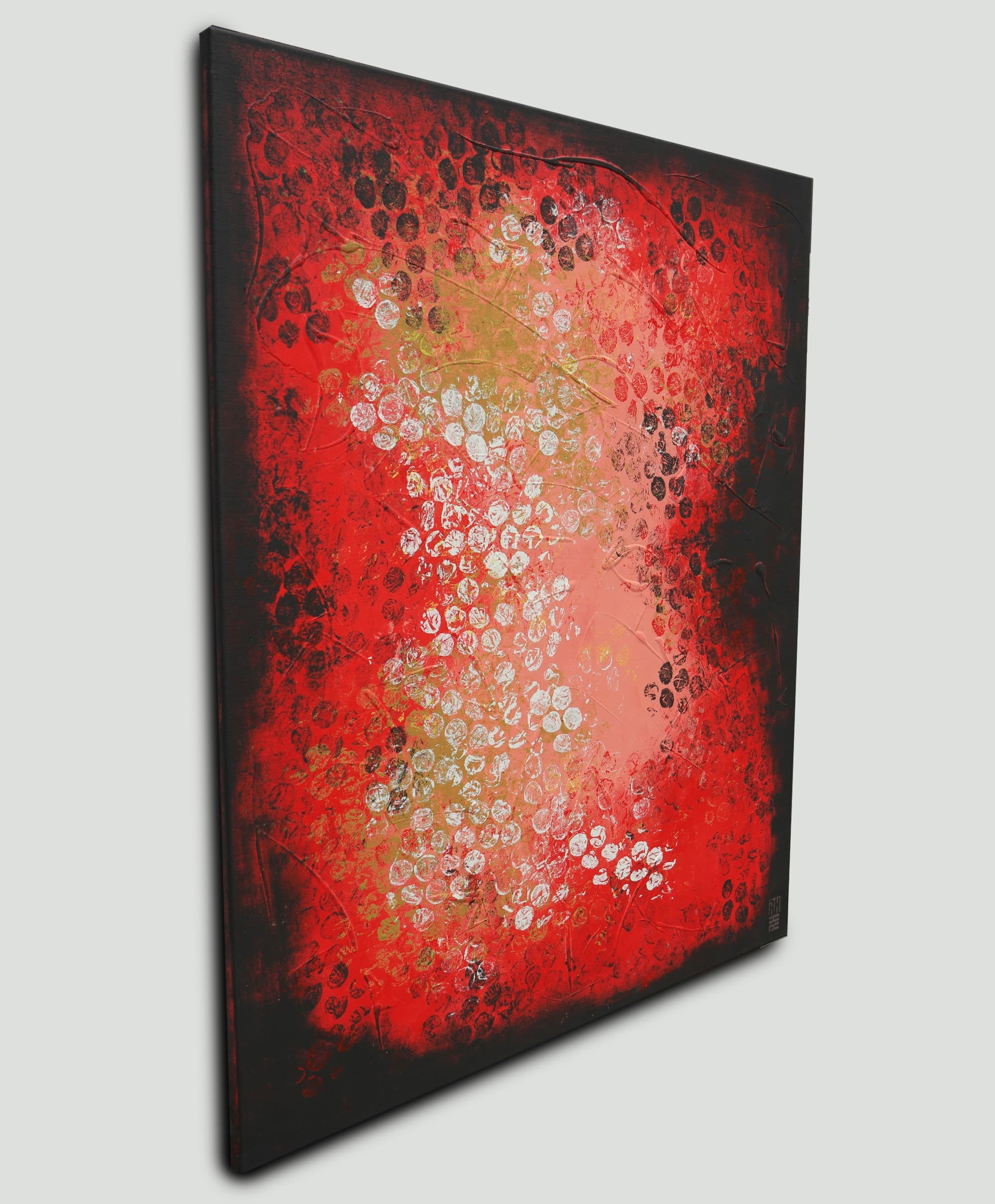 Boiling bubbles red vertical - Ronald Hunter