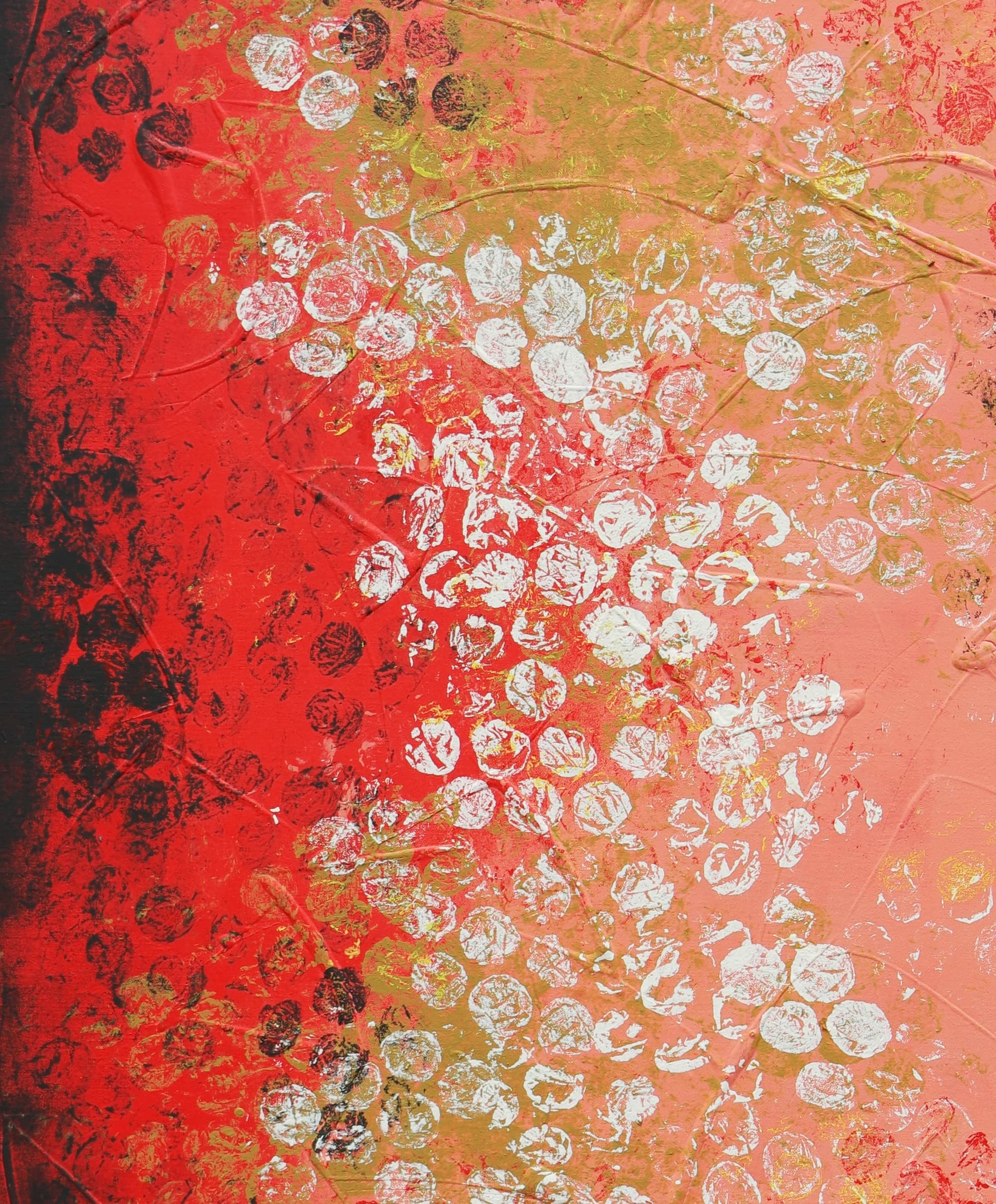 Boiling bubbles red vertical - Ronald Hunter
