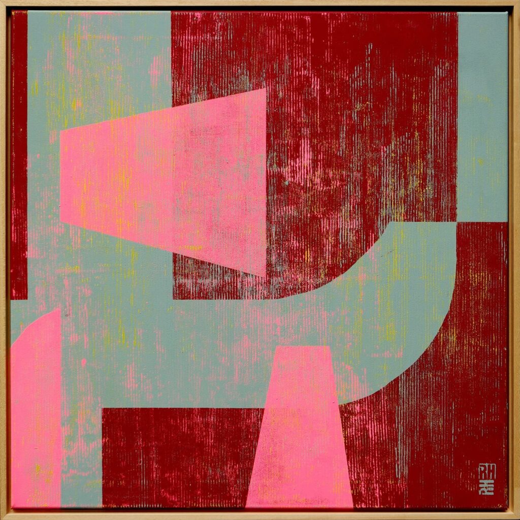 Fractured fallen pink red - Ronald Hunter