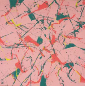 Fragments in pink square - Ronald Hunter